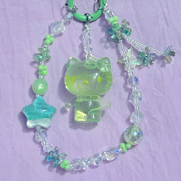 Sanrio Accessories - Hello Kitty Green Charms